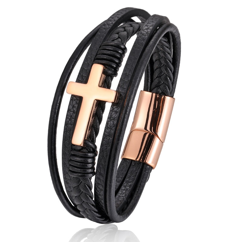 Pulseira Masculina Crucifixo