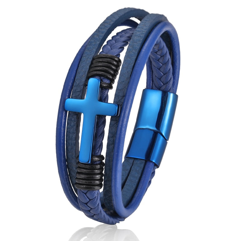 Pulseira Masculina Crucifixo