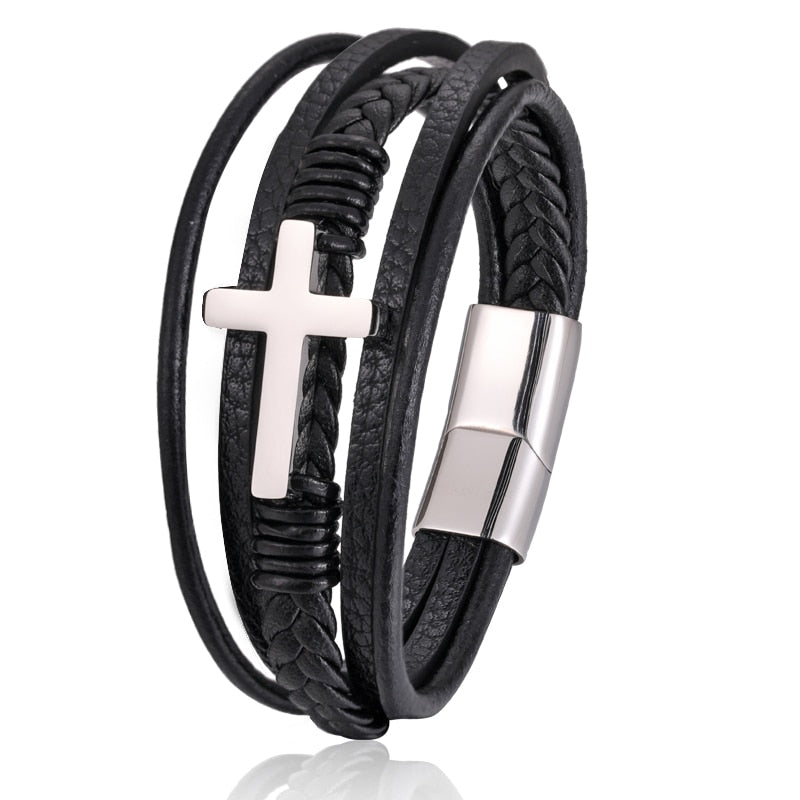 Pulseira Masculina Crucifixo