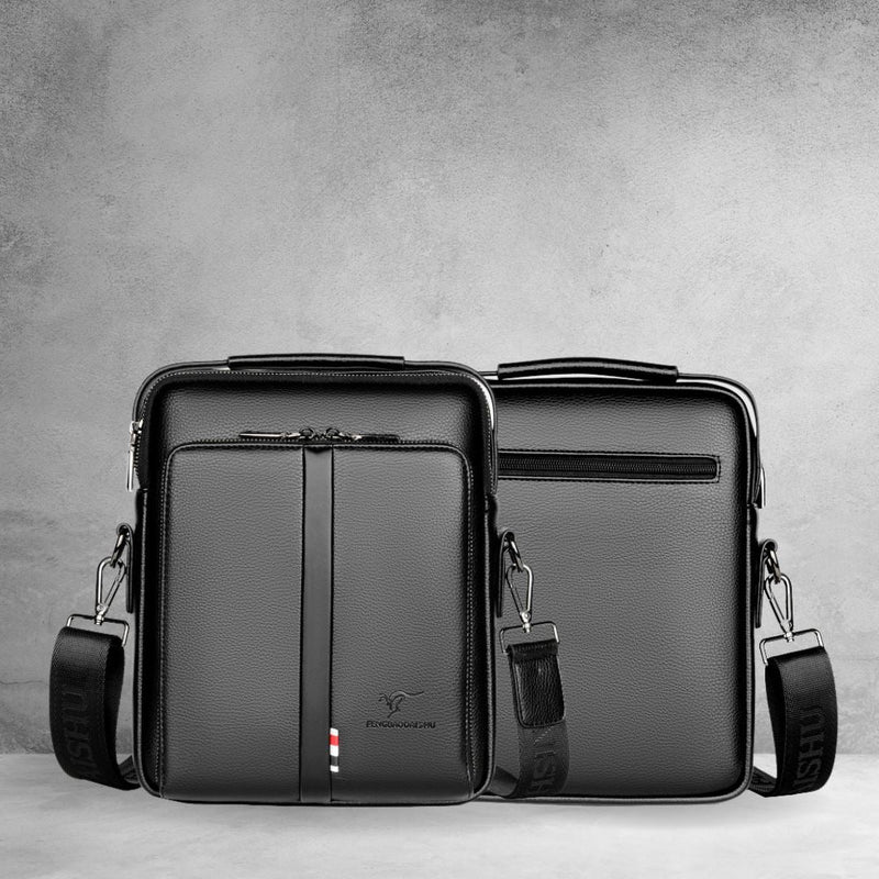 Bolsa de Couro Masculina Transversal
