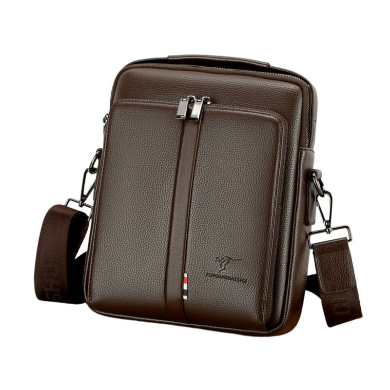 Bolsa de Couro Masculina Transversal